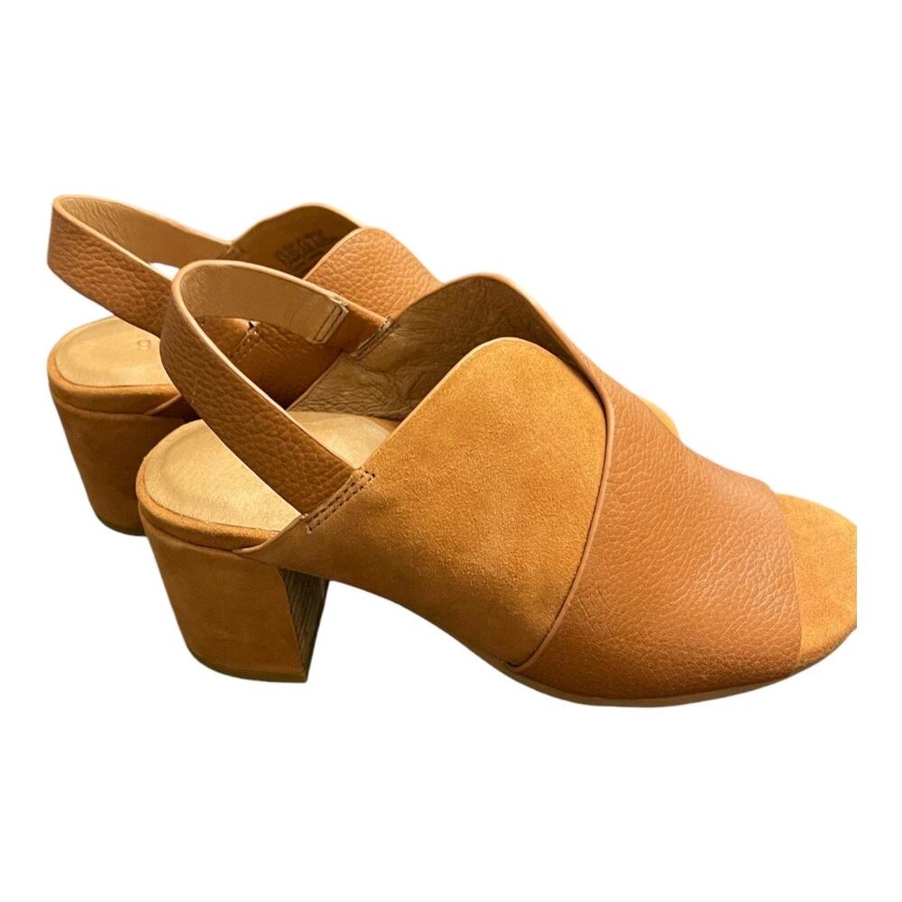Gentle Souls Charlene Sandals Suede Slingback Block Heel Boho Coastal Preppy 5.5